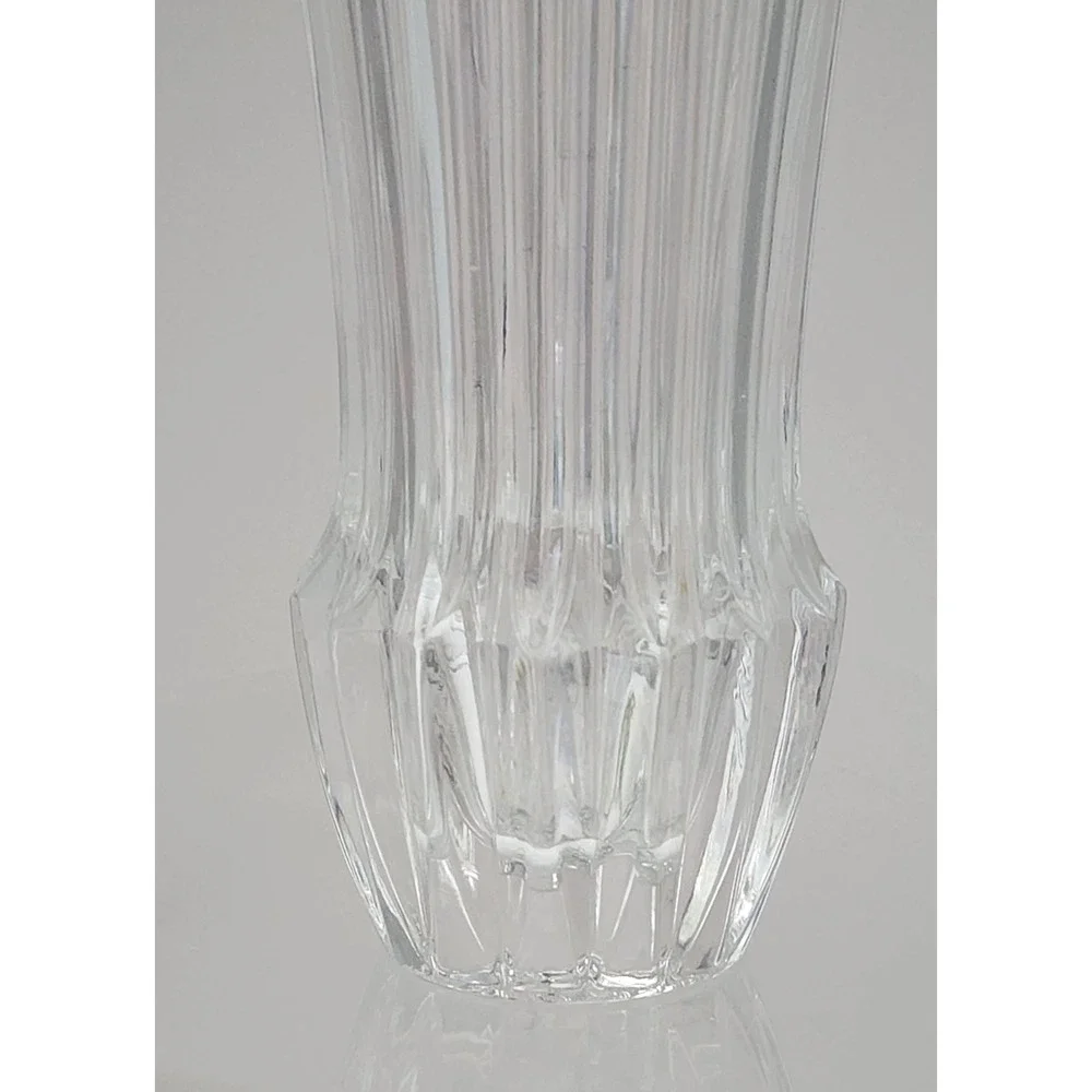 1977 Fostoria for Avon Crystal Bud Vase Clear Ribbed Avon Rep Gift EXC 5.5